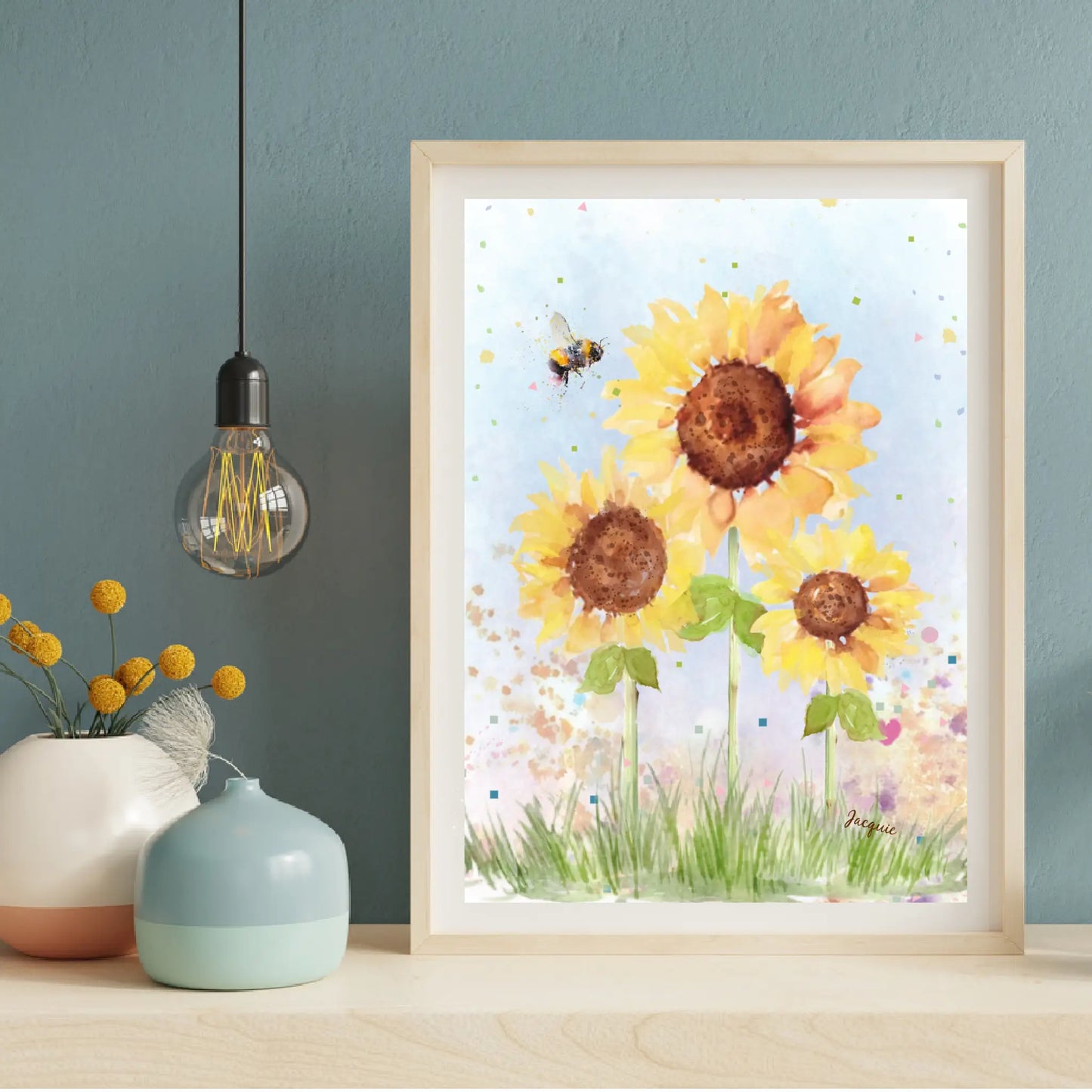 Sunflowers & Bee