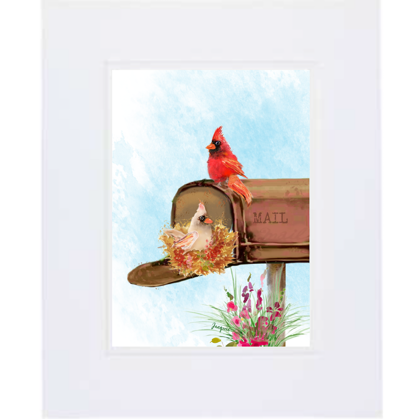 Cardinals & Mailbox