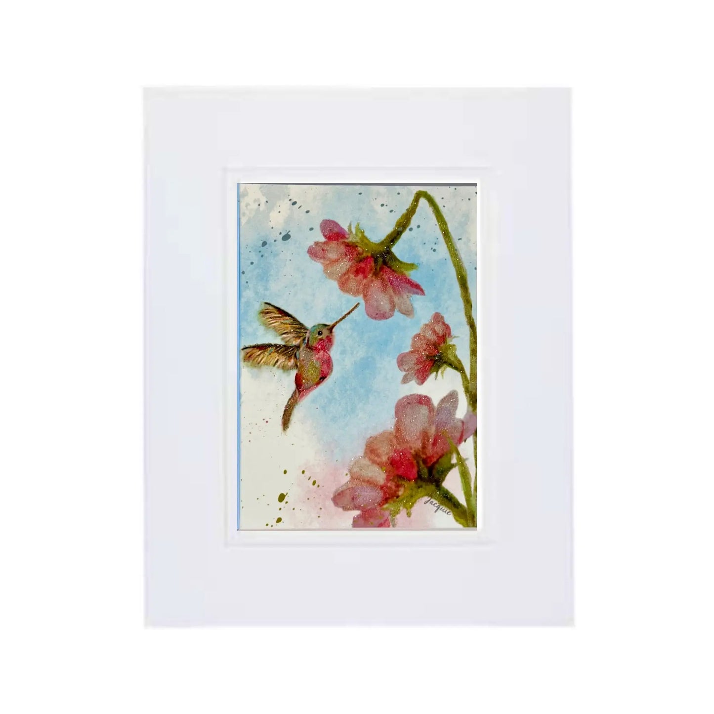 Hummingbird With Bent Flower
