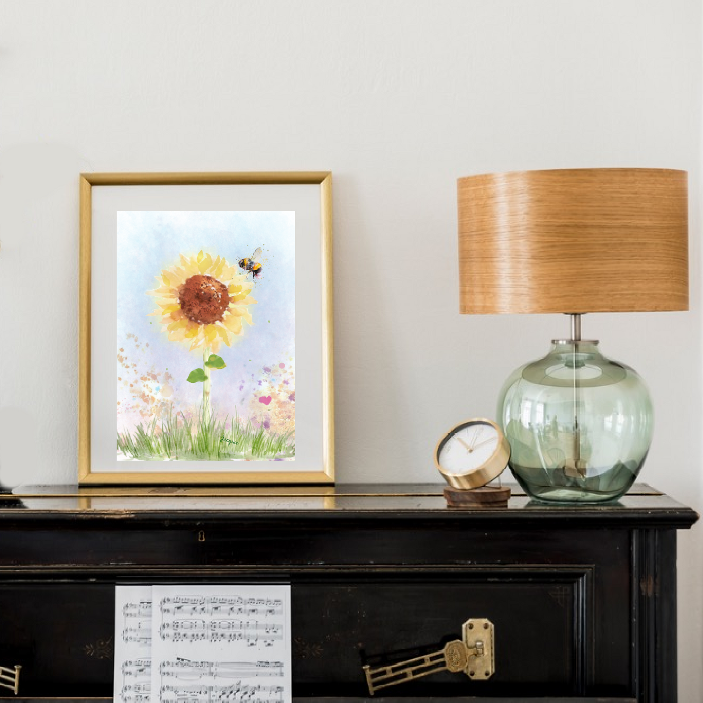 Sunflower & Bee