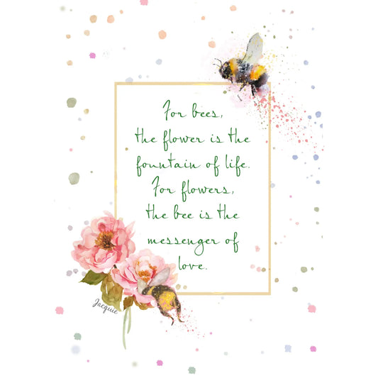 Bees with Quote