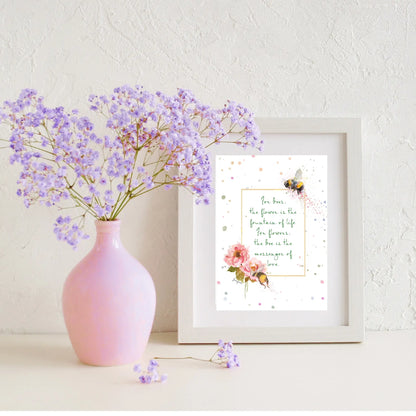 Bees with Quote
