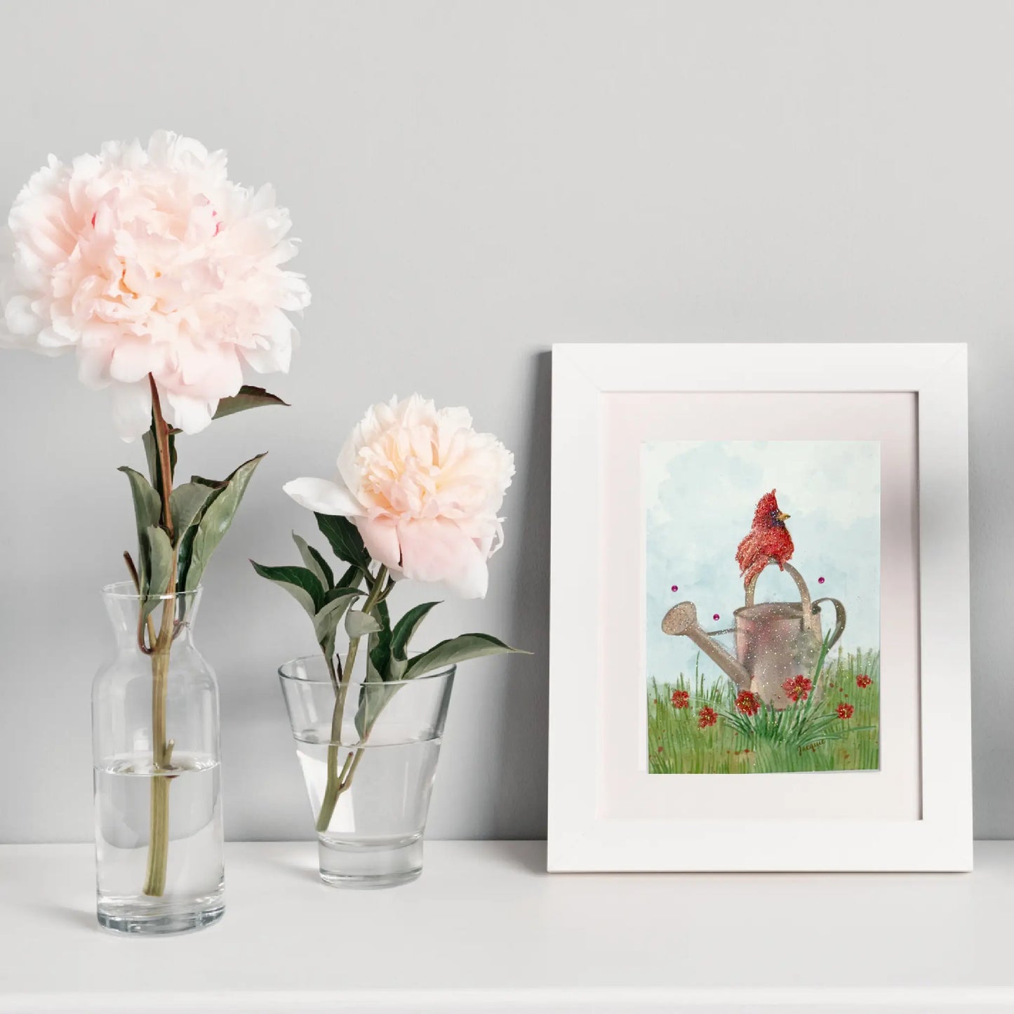 Cardinal & Watering Can