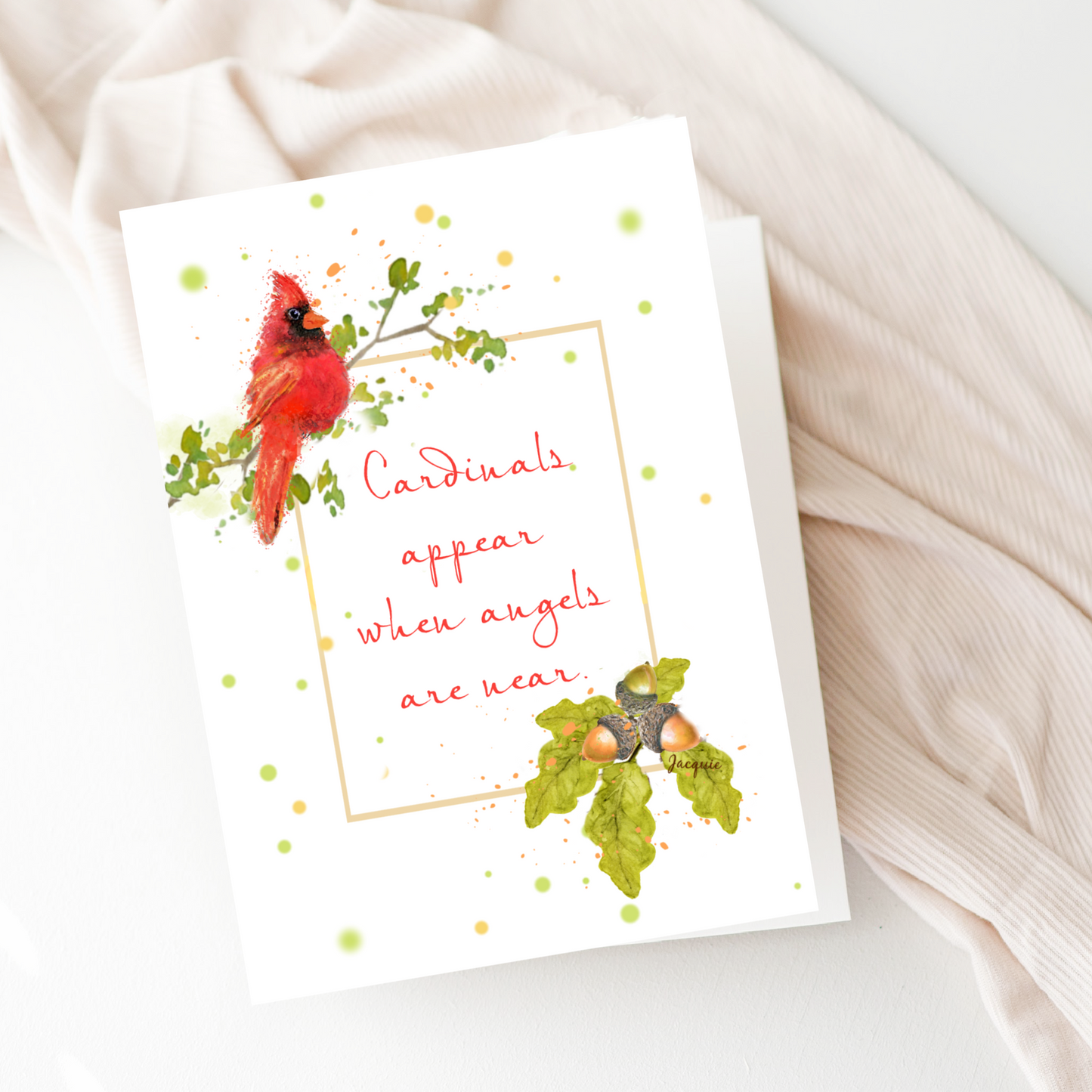 Cardinal with Quote