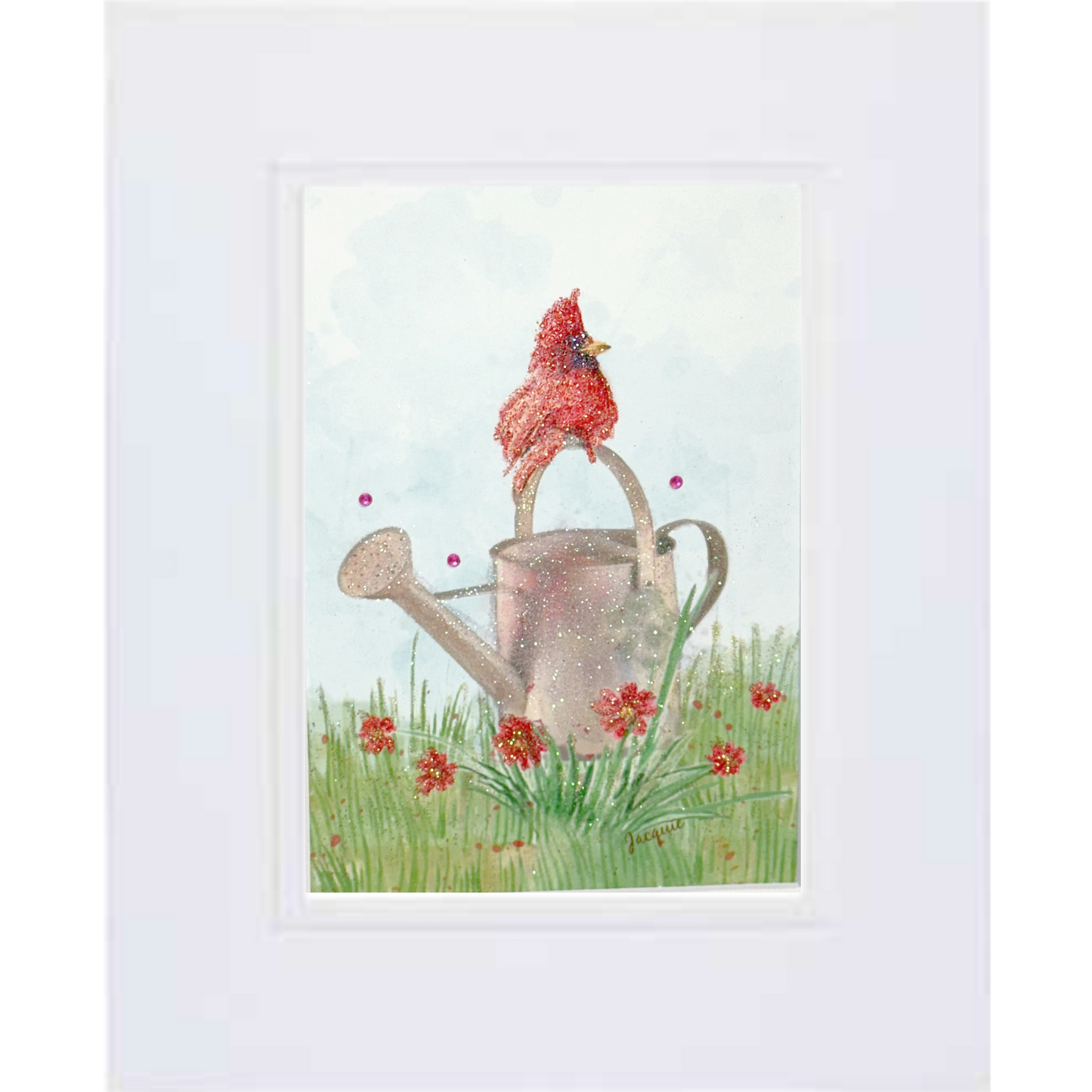 Cardinal & Watering Can