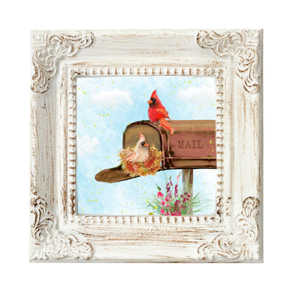 Cardinals in Mailbox