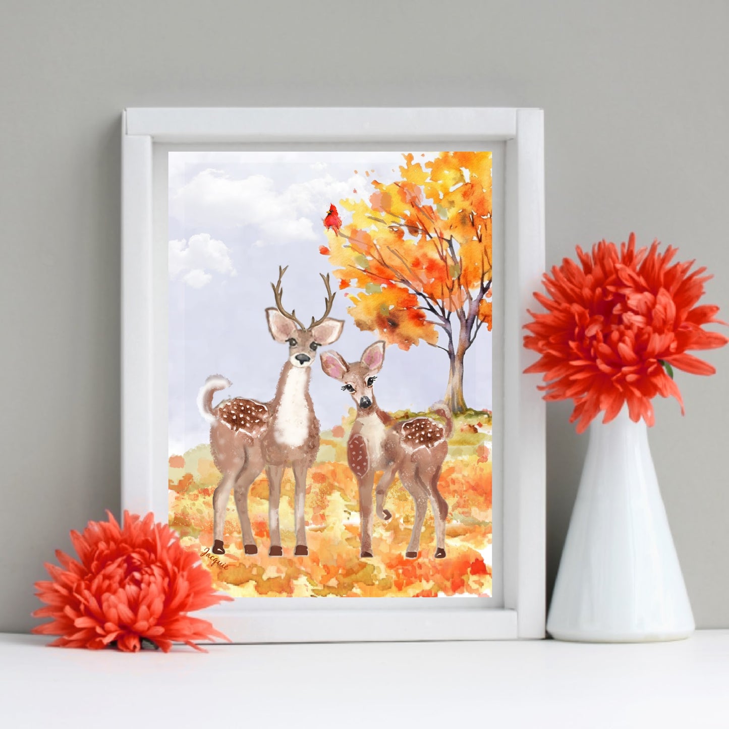 Deer Couple in Autumn