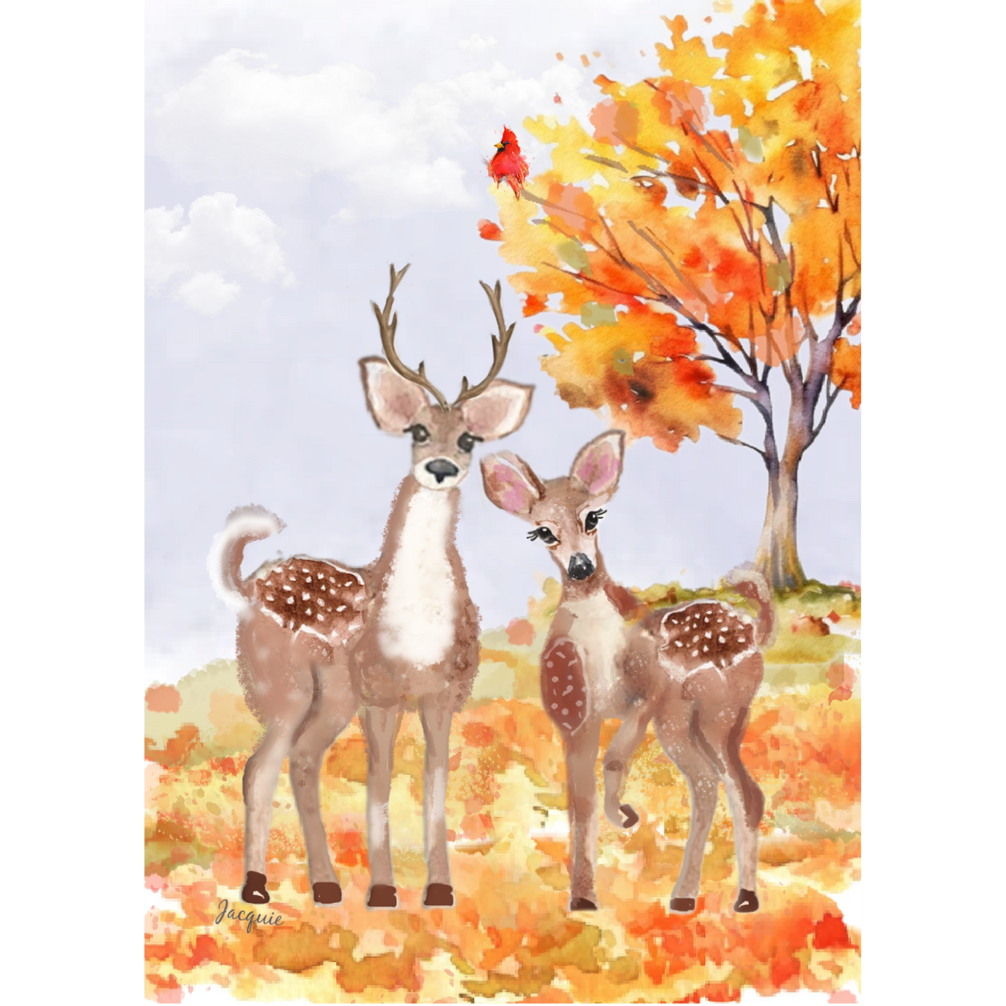Deer Couple in Autumn