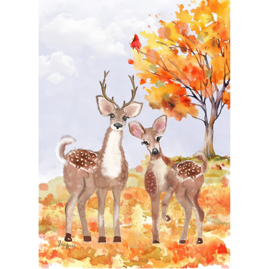 Deer Couple in Autumn