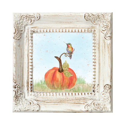 25% Off SALE! Hummingbird  on a Pumpkin