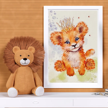 Baby Lion with a Crown