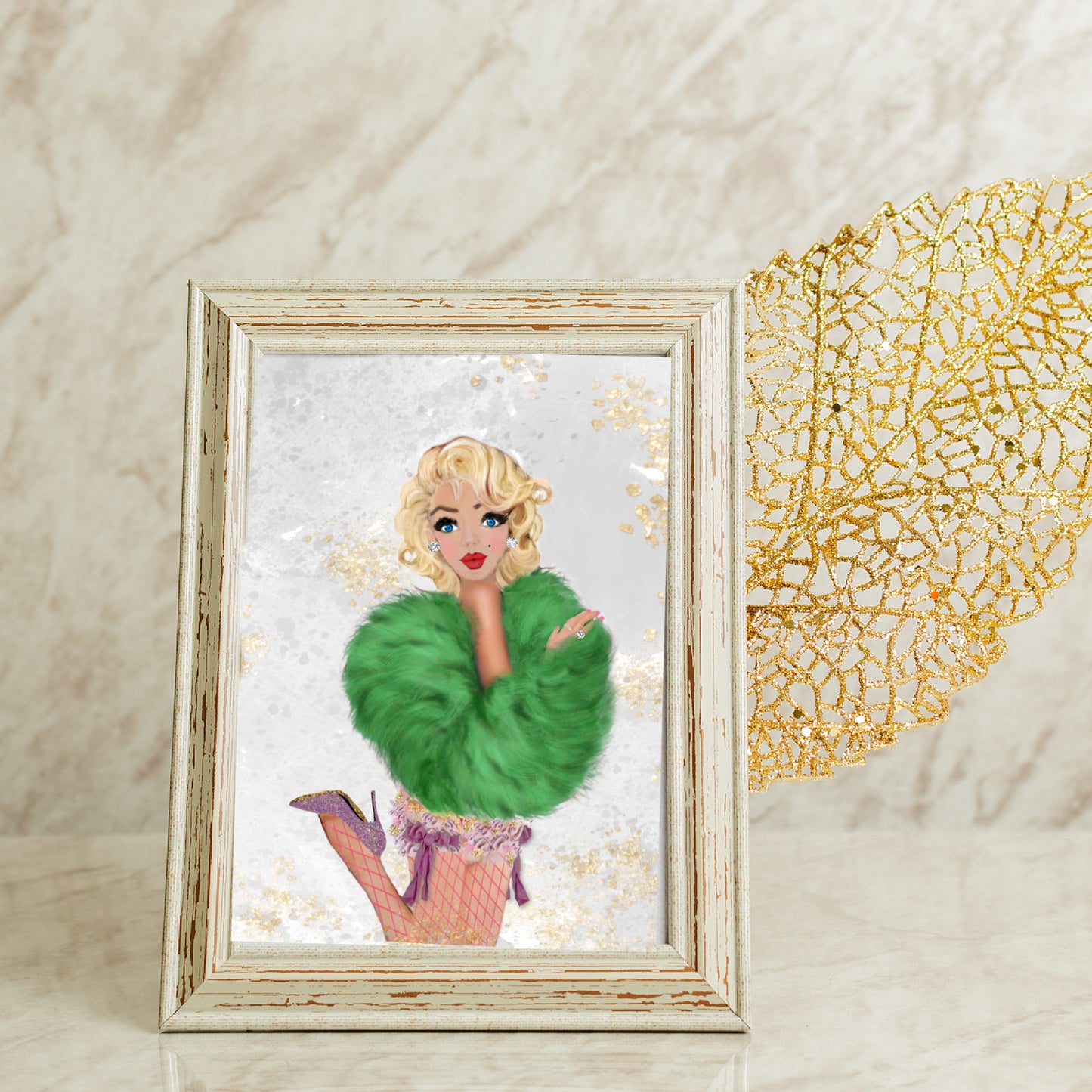 Marilyn & Green Fur