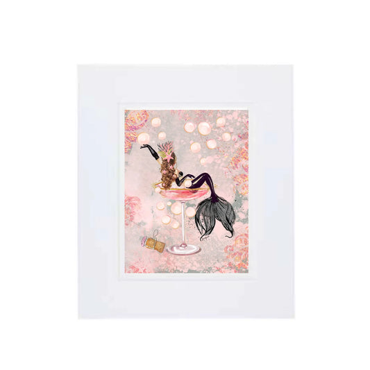 Mermaid in Champagne Glass