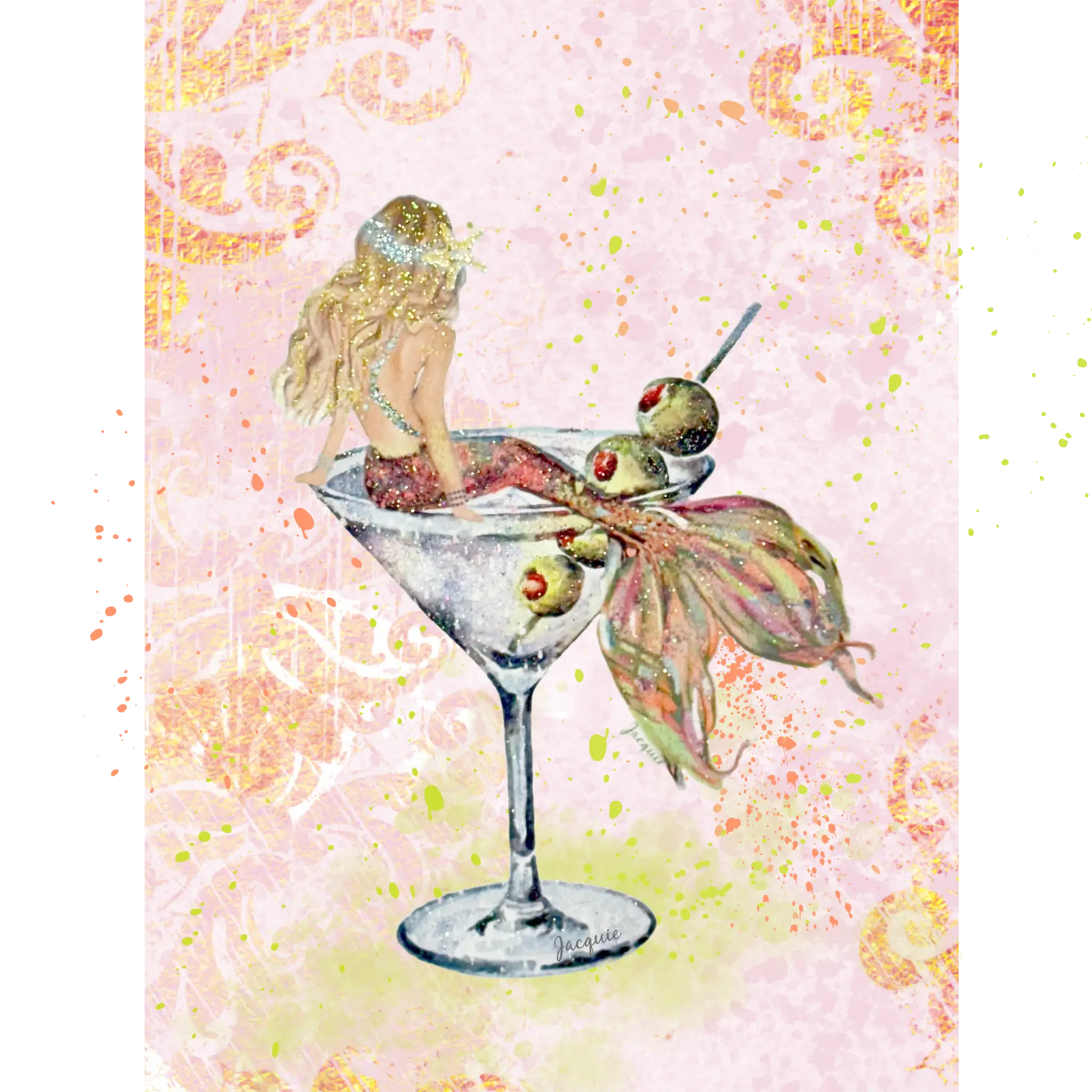 Mermaid in Martini Glass