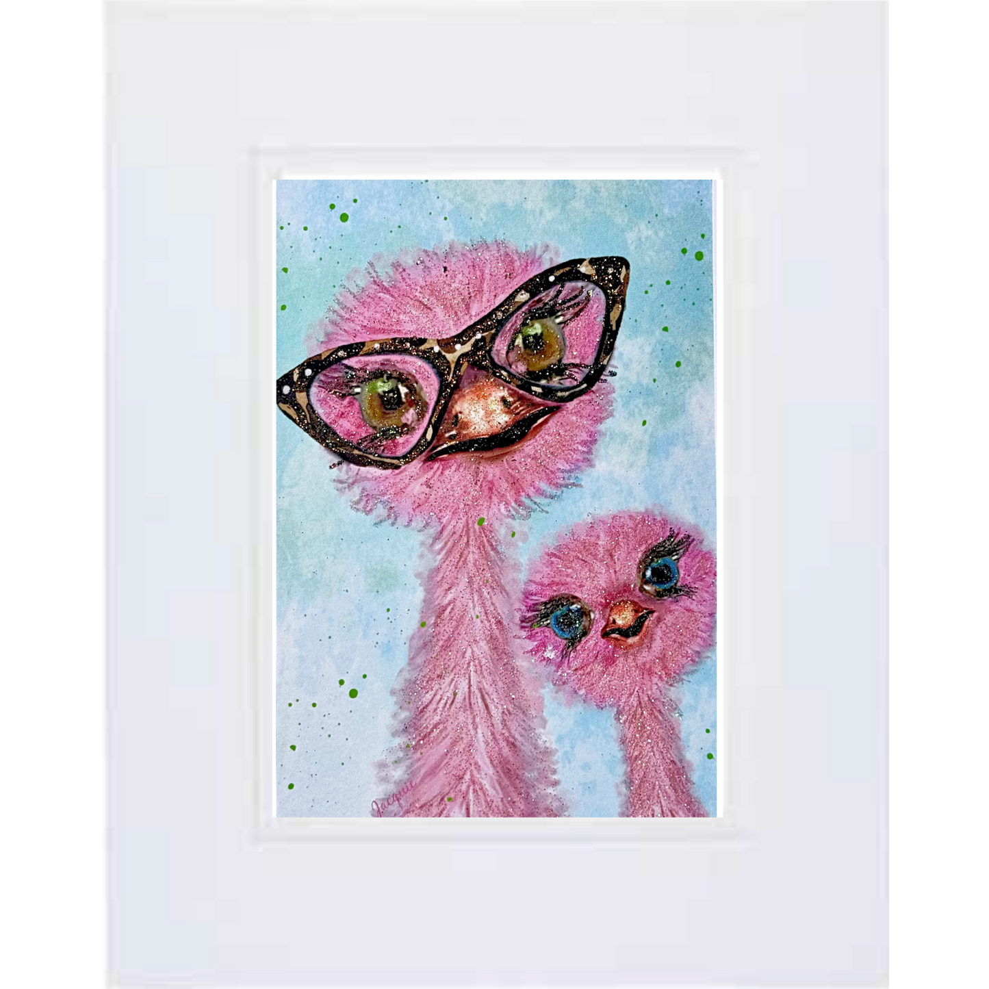 Ostrich with Glasses