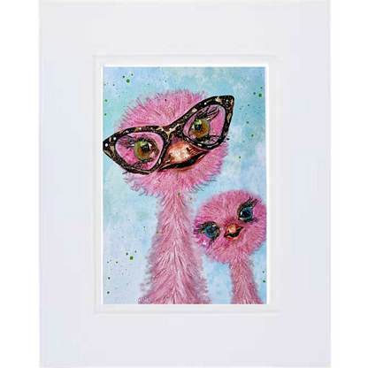 Ostrich with Glasses