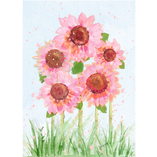 Sunflowers in Pink