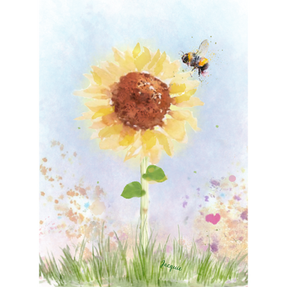 Sunflower & Bee