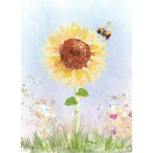 Sunflower & Bee