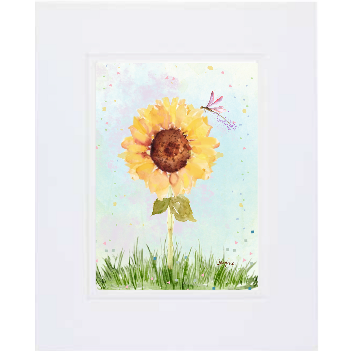 Sunflower & Dragonfly