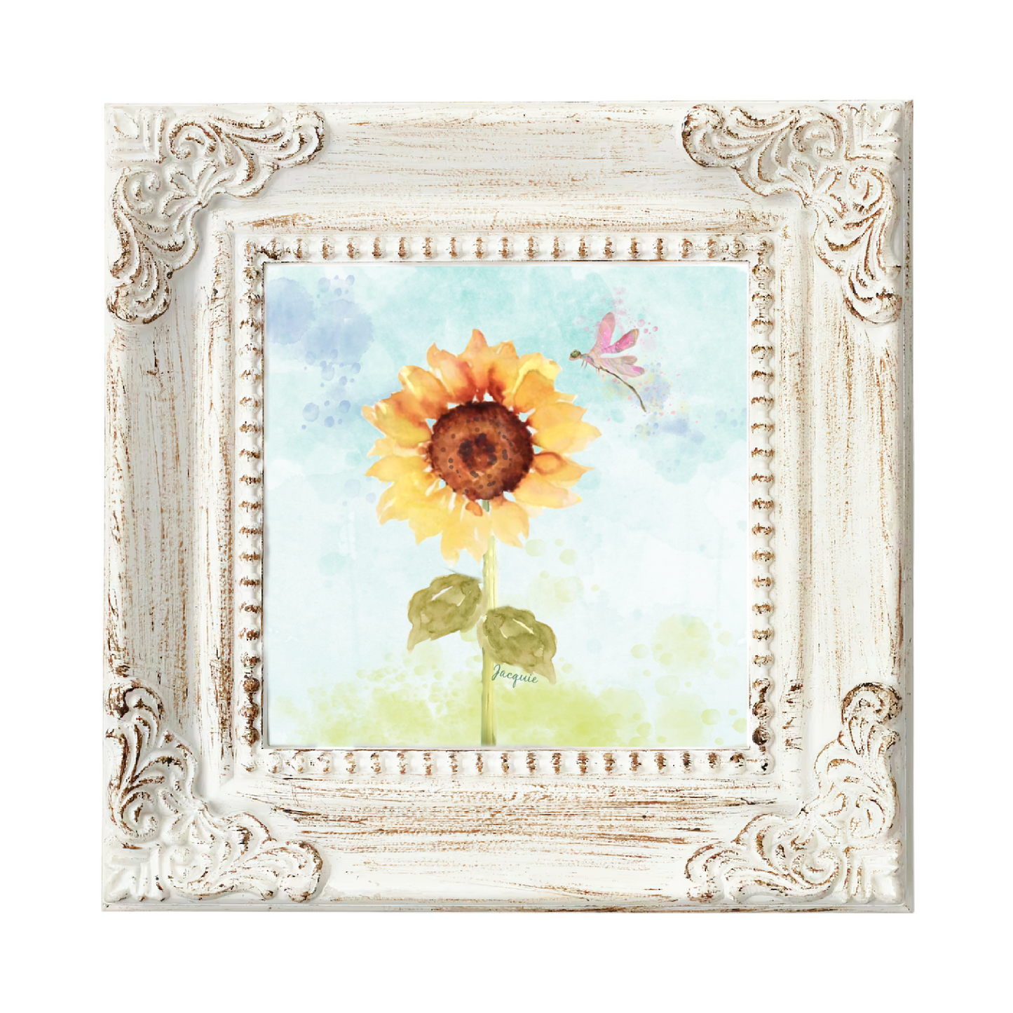 Sunflower & Dragonfly